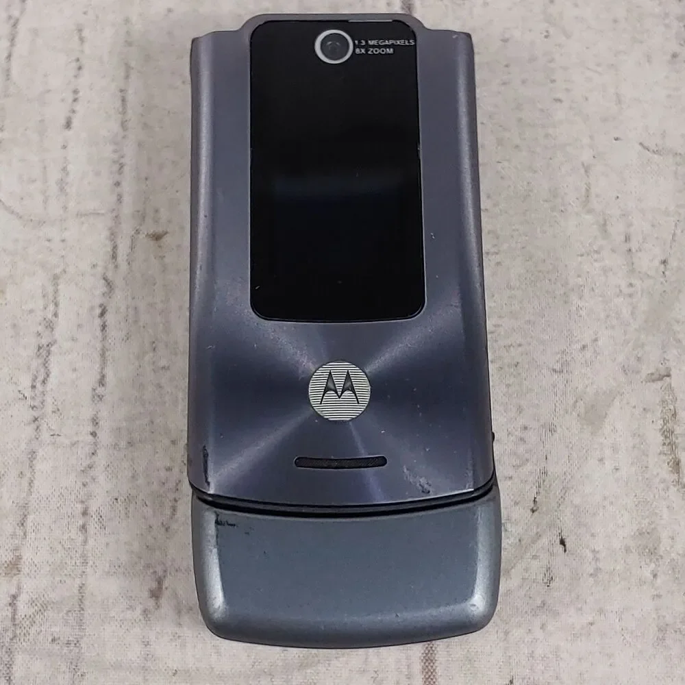 Motorola W510 ROKR Flip Cell Phone - Bluetooth 1.3MP Mobile Gray - TESTED WORKS